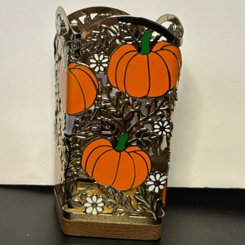 Bath & Body Works Pumpkin Soap Holder Fall Vibe Halloween Autumn Kitchen Decor - Picture 6 of 7